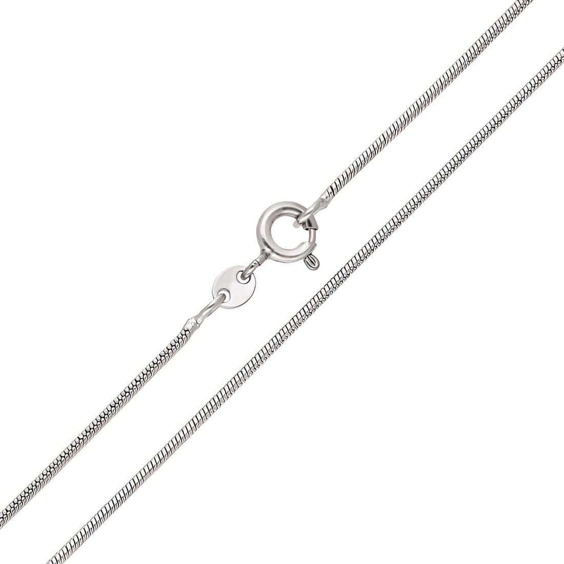 Silver-tone snake chain, 1.2 mm, 50 cm