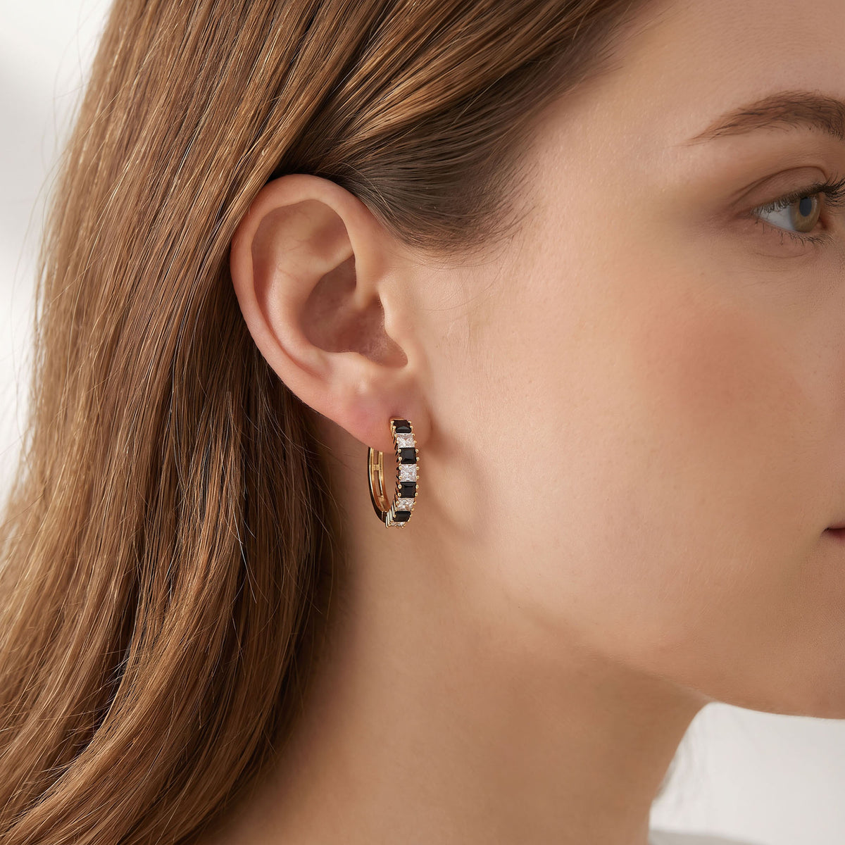 Gold | Statement hoop earrings with a hinged hoop clasp