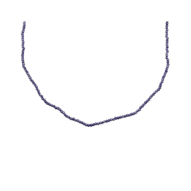 Purple faceted bead necklace, 40–45 cm