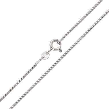 Silver-tone snake chain, 1.2 mm, 50 cm