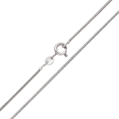Slim silver-tone snake chain, 55 cm