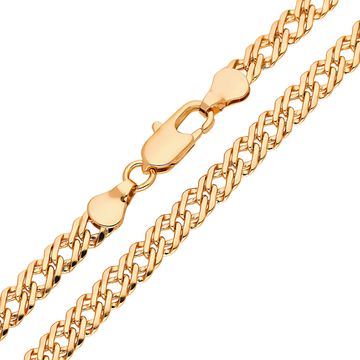 Rombo chain in a warm rose gold tone with a shiny lobster clasp