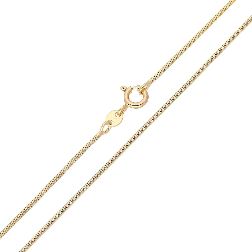 Fine round snake chain, 1.2 mm