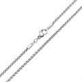 Fine silver-tone wheat chain with a lobster clasp