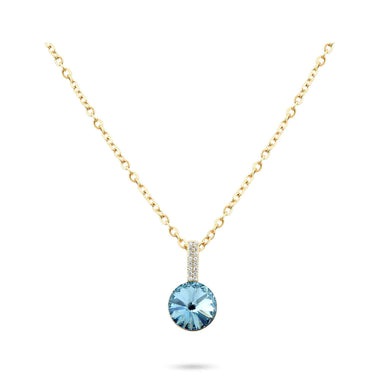 Light blue Swarovski crystal necklace