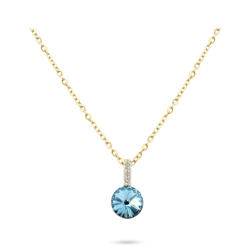 Light blue Swarovski crystal necklace