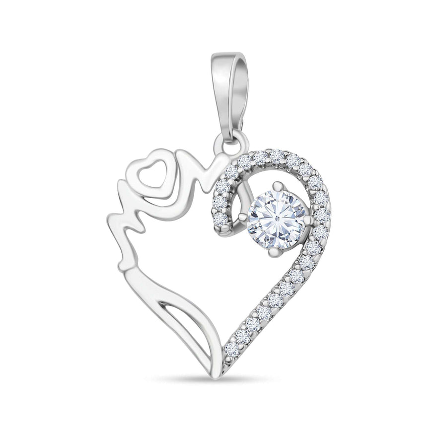 Open heart “Mom” pendant, 30 mm