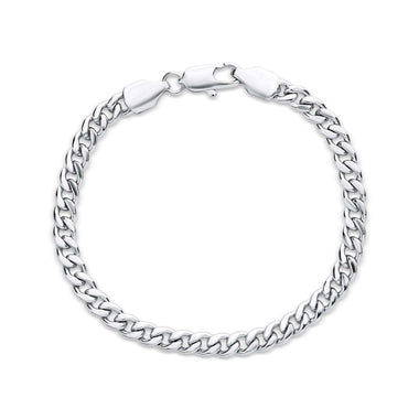 Flat curb chain bracelet, 19 cm