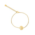Gold-plated bracelet with an openwork tree of life, lobster clasp and extension chain